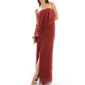 ASOS strapless draped maxi dress